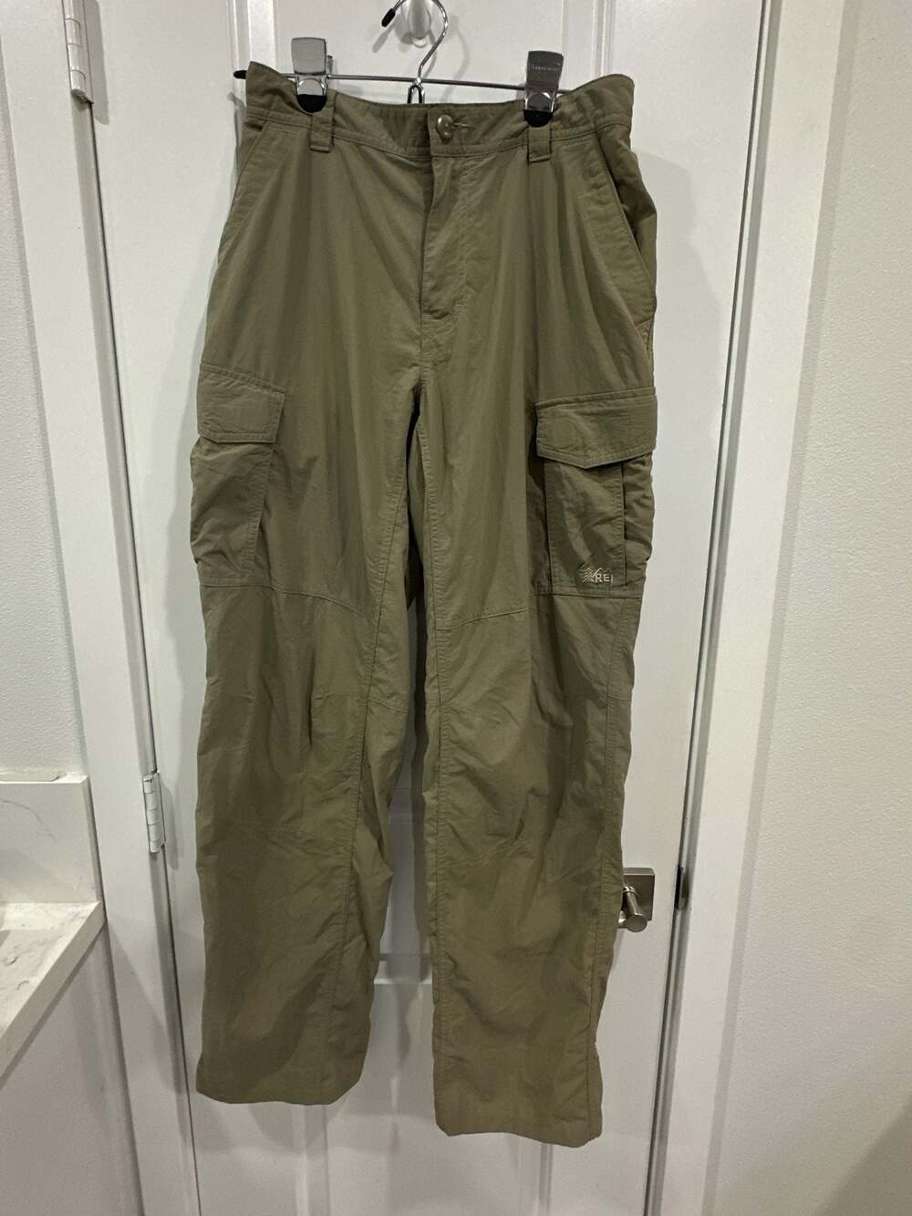 REI Co-op Sahara Cargo Hiking Pants Beige Lightweight Outdoor